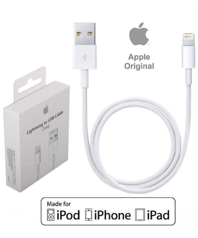 Cable iPhone Lightning 1M (Original) para iPhone iPad iPod – BB STORE